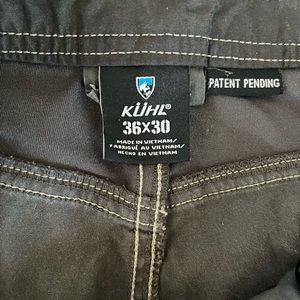 Kuhl performance cargo pants. Dark Grey, 36x30.